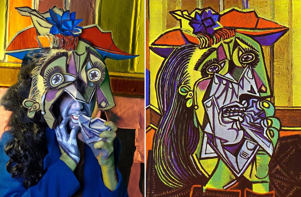 Zoom sur la Femme qui Pleure de Picasso